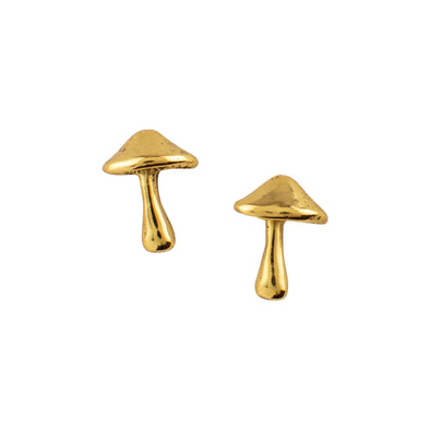 Magic Mushroom Studs - Gold