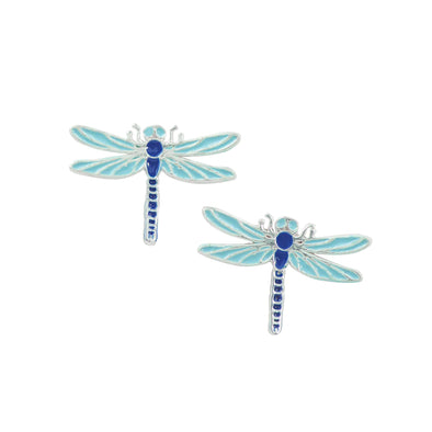 Dragonfly Studs - Enamel Earrings
