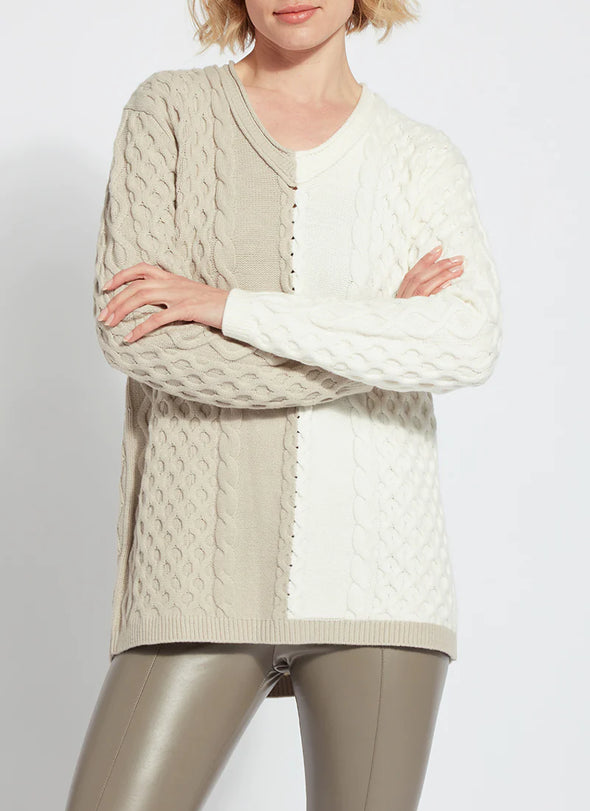 Harlow V-neck Sweater in Simply Taupe