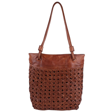 Clover Tote in Cognac