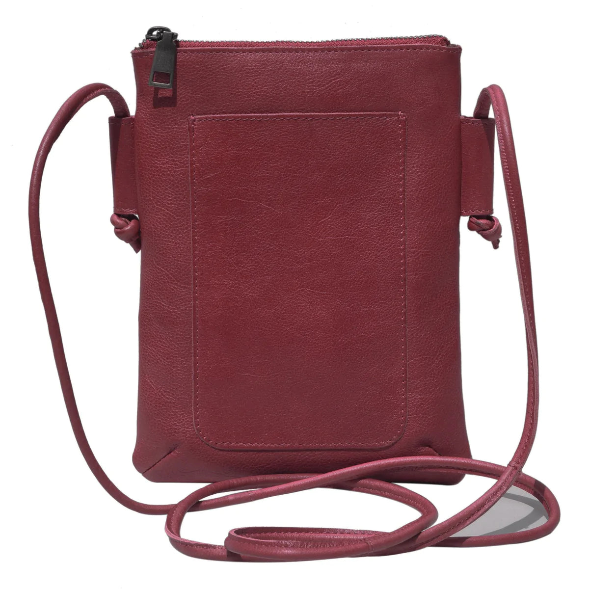 Slim Leather Crossbody Bag: Miller Oxblood