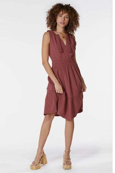 Tassel Midi Dress in Rustic