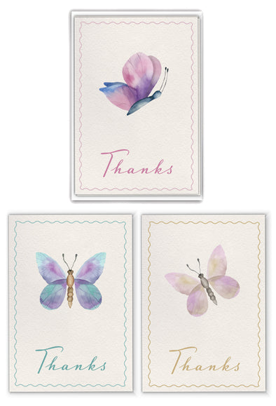 Butterfly Thank You Cards Boxed Set of 12