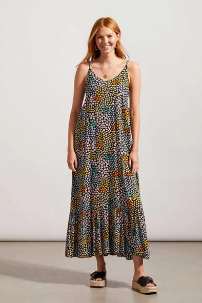 Floral Print Maxi Dress in Daisy