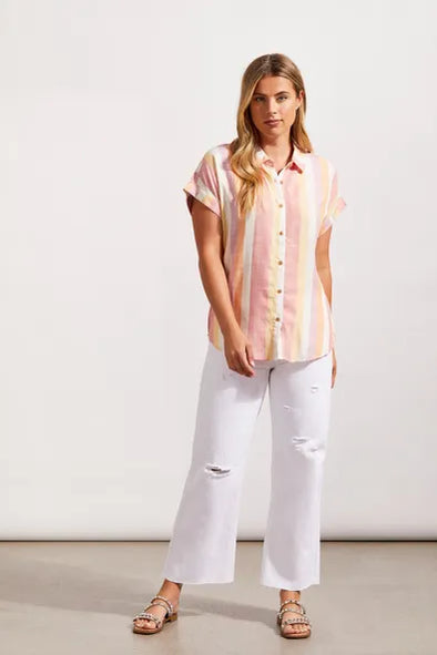 Button Down Camp Shirt in Sorbet