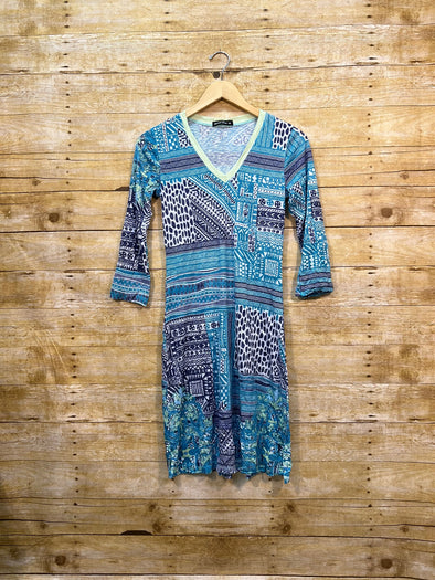 V-Neck Dress in Tango