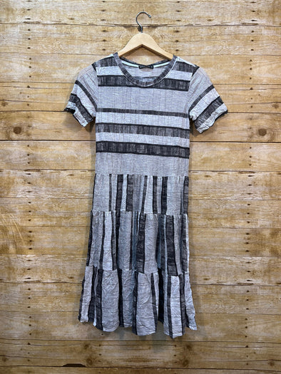 Tiered Baby-Doll Dress in Bark