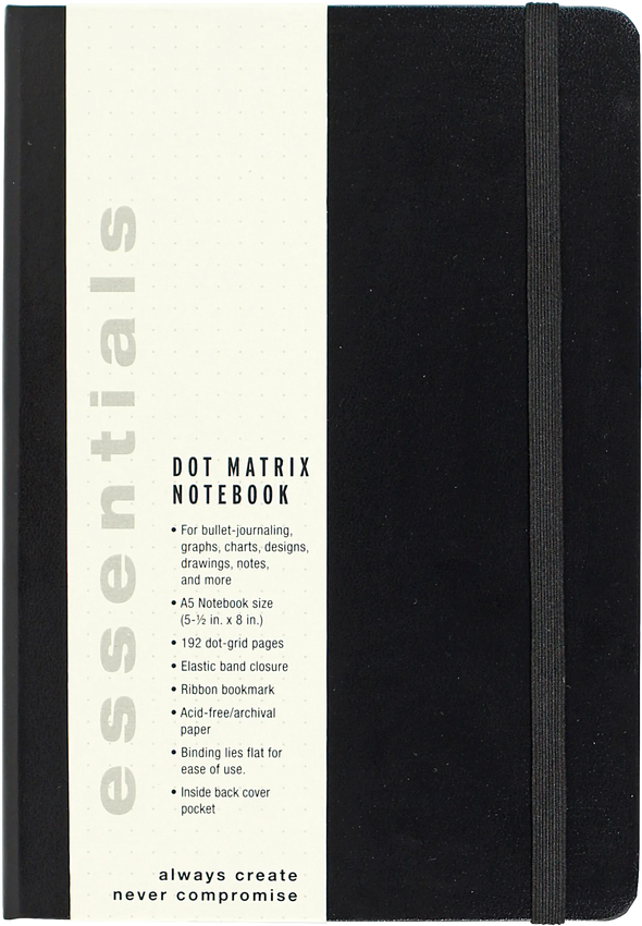 Essentials Dot Matrix Notebook, Large, A5 Size