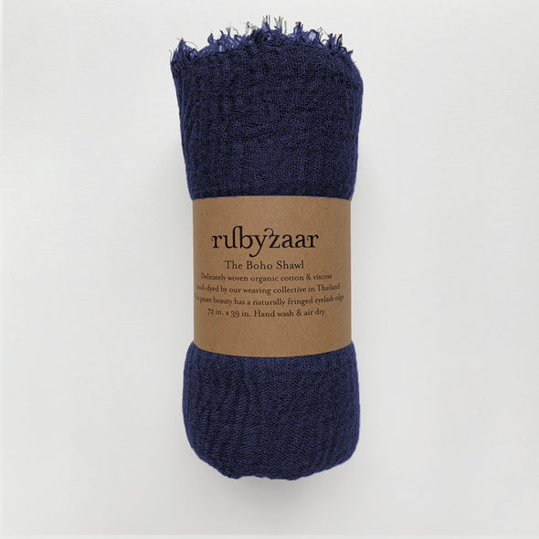 Boho Scarf in Cobalt