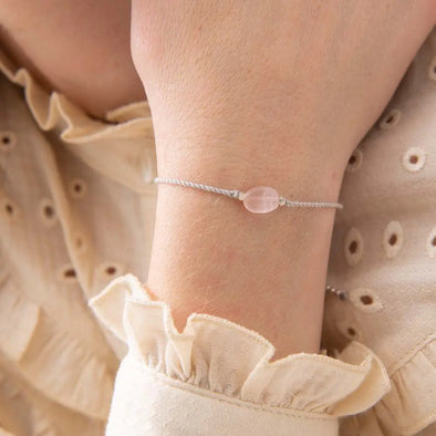 Gemstone Bracelet in Rose Quartz