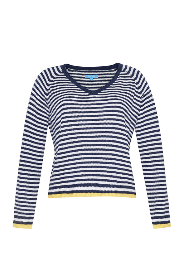 Ivy Sweater in Navy/Yellow