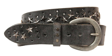 Star Curved Handmade Leather Belt
