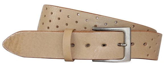 Perforata Curved Handmade Leather Belt