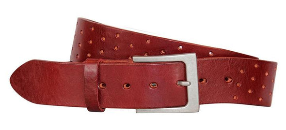 Perforata Curved Handmade Leather Belt