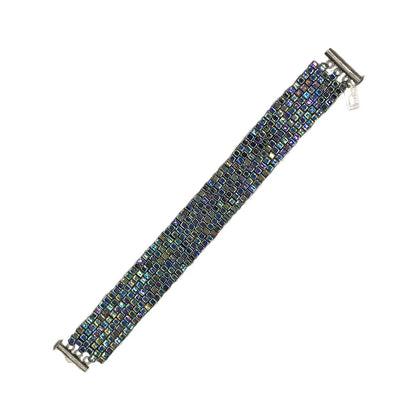 Cube 6 Wide Bracelet in Metallic Oil Slick