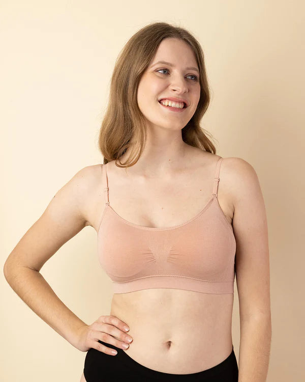 Coobie Women's Full Size Lace Coverage Wire-Free Bra (Nude