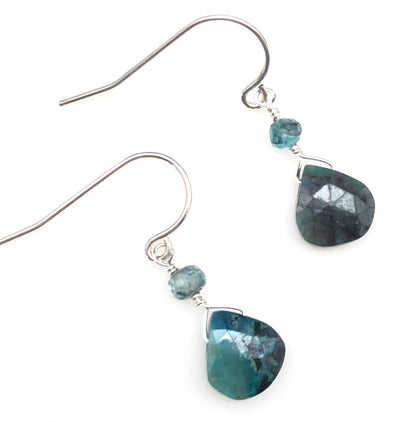 Chrysocolla Briolette Earrings