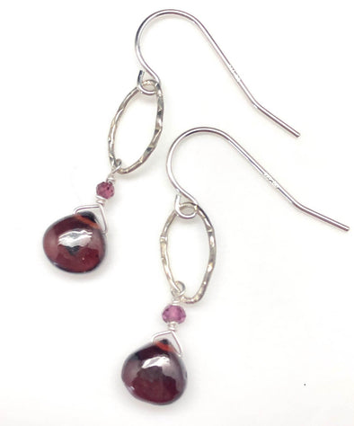 Garnet Briolette Earrings
