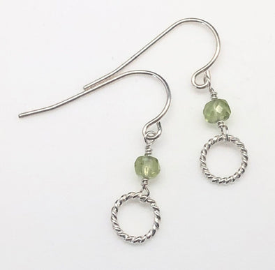 Peridot Rondelle Earrings