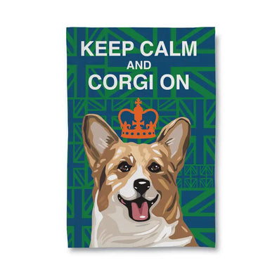Keep Calm and Corgi On Tea Towel