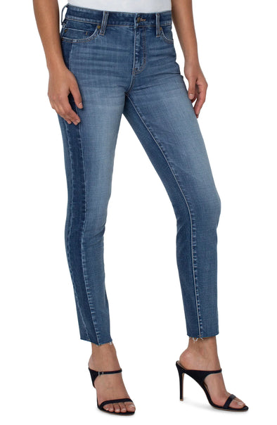 Blocked Abby Skinny Ankle Jeans in Cedar Bluffs