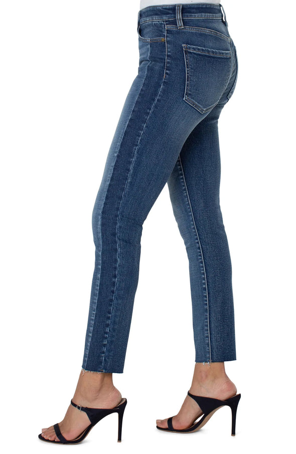 Blocked Abby Skinny Ankle Jeans in Cedar Bluffs