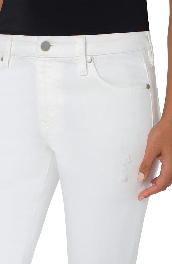 Marley Girlfriend Cuffed Jeans in Bone White