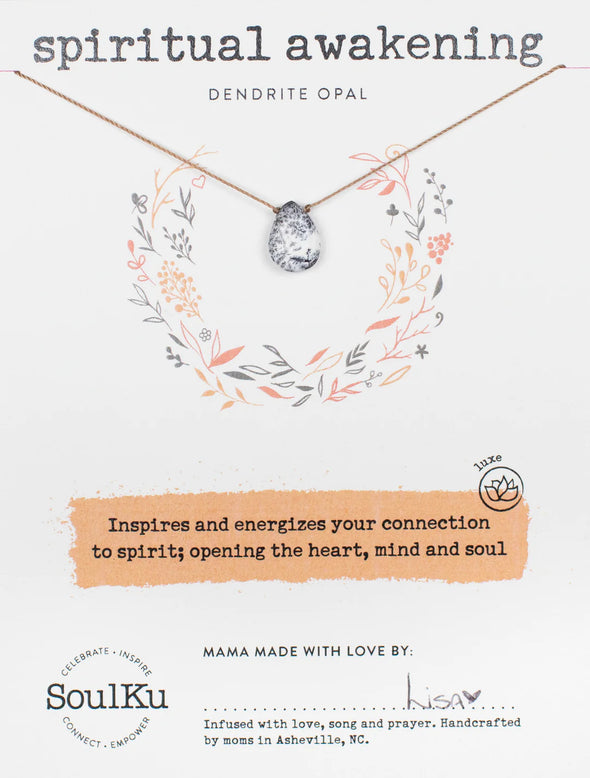 Dendrite Opal Luxe Necklace for Spiritual Awakening