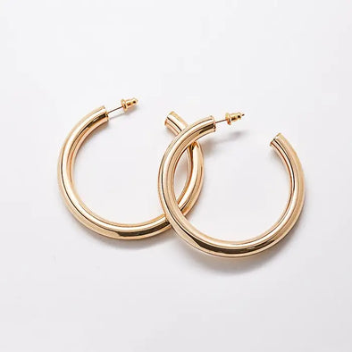 Medium Gold Hoop Earrings