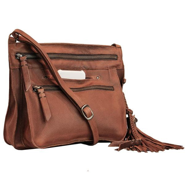 Media Lightweight Handmade Leather Crossbody Bag