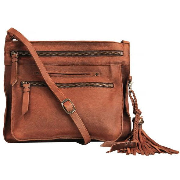 Media Lightweight Handmade Leather Crossbody Bag