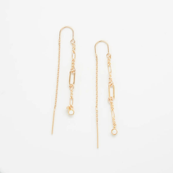 Opal Chain Threader Earrings