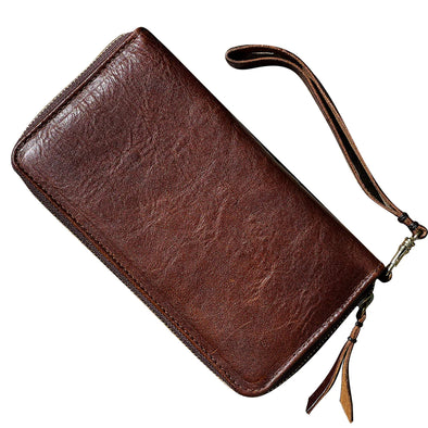 Wendy Leather Phone Wallet/Wristlet in Brown