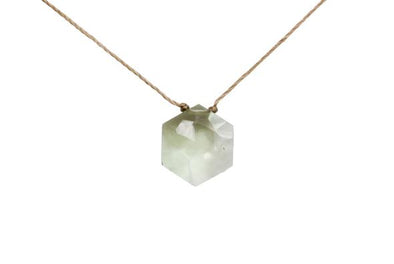 Prasiolite Sacred Geometry Necklace for Heart Opening