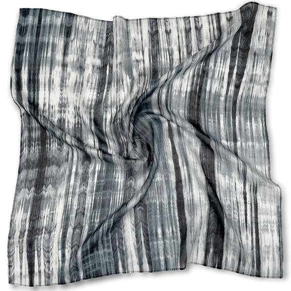 Silk Neckerchief in Black & Ivory