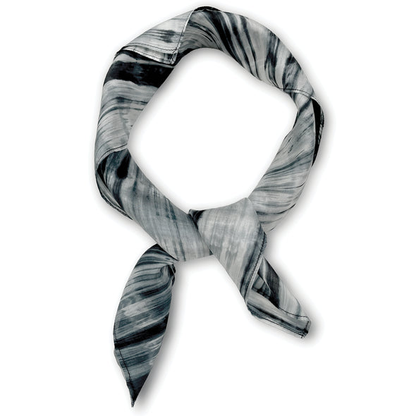 Silk Neckerchief in Black & Ivory