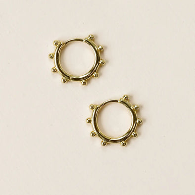 Golden Hoops - Beaded