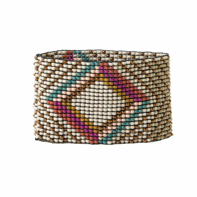 Ivory Muted Diamond Stretch Bracelet