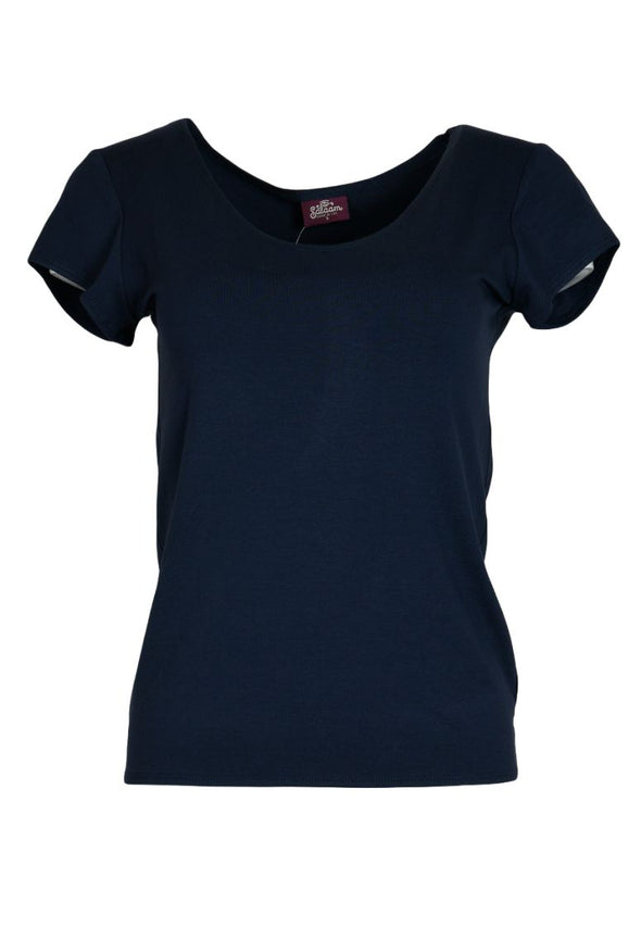 Cap Sleeve Tee in Navy