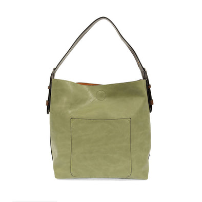 Classic Hobo Handbag with Removable Insert Bag in Eucalyptus/Coffee