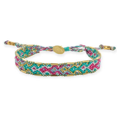 Bali Metallic Friendship Bracelet in Mirage Oasis