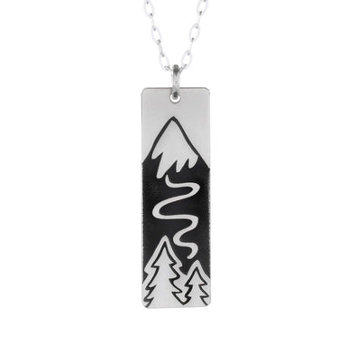 Winter Ski Slope Necklace