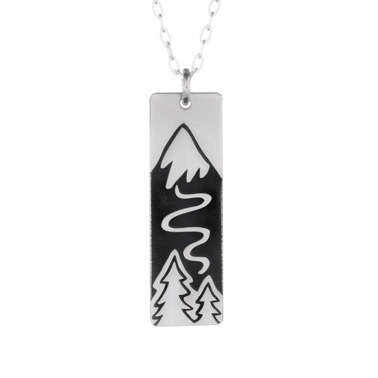 Winter Ski Slope Necklace
