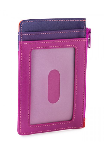 Credit Card Holder with Coin Purse in Sangria Multi