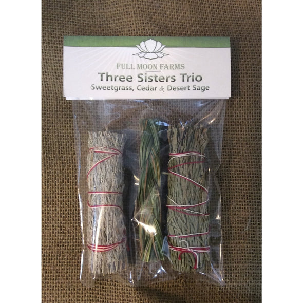 Three Sisters Trio - Sweetgrass with Cedar and Desert Sage